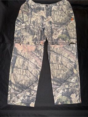 Game Winner Mossy Oak Country Camo Convertible Zip Off Cargo Pants Men’s 2XL